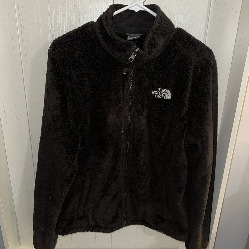 The North Face Women's Jacket Black Size Medium Osito AAHY Fleece Full Zip FLAWS